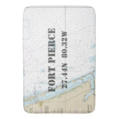 Tapis De Bain Graphique de latitude de longitude FL de Fort Pier (devant Vertical)