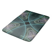 Tapis De Bain Graphique géométrique Turquoise moderne (Angle)