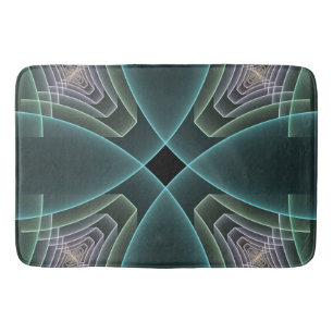 Tapis De Bain Graphique géométrique Turquoise moderne
