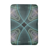 Tapis De Bain Graphique géométrique Turquoise moderne (Devant (Vertical))