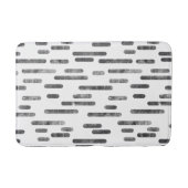 Tapis De Bain Graphique sur Motif de lignes arrondies blanches (Devant)