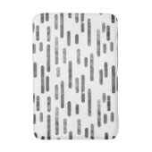 Tapis De Bain Graphique sur Motif de lignes arrondies blanches (Devant (Vertical))