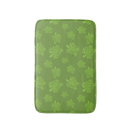 Tapis De Bain Graphique vert de tortue (Devant (Vertical))