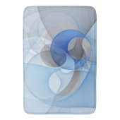 Tapis De Bain Graphisme d'art fractal abstrait bleu gris moderne (devant Vertical)