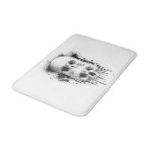Tapis De Bain Graphisme de projection d'encre noire de crâne (Angle)
