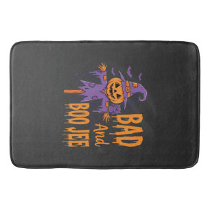 Tapis De Bain Graphisme d'épouvantail Halloween Bad And Boo Jee