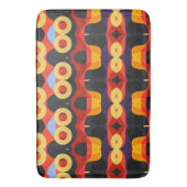 Tapis De Bain Gras abstrait orange jaune (devant Vertical)
