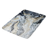 Tapis De Bain Gras Black Gold & White Large Bathmat (Angle)