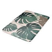 Tapis De Bain Gras Green Monstera Feuilles Tropical Jungle (Angle)