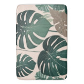 Tapis De Bain Gras Green Monstera Feuilles Tropical Jungle (devant Vertical)