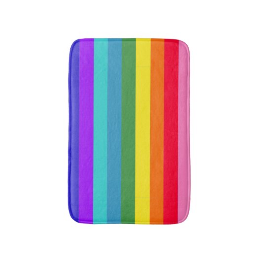 Tapis de bain Gras Rainbow strié (Devant (Vertical))