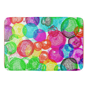Tapis De Bain Gravure avec Motif Abstrait couleur