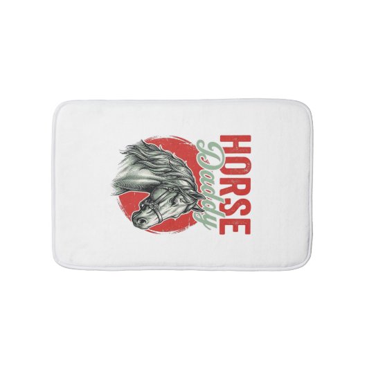 Tapis De Bain Gravure vintage de papa cheval (Devant)