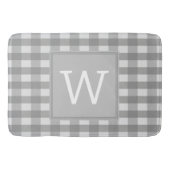 Tapis De Bain Gray Buffalo Plaid Monogram Mat (Devant)