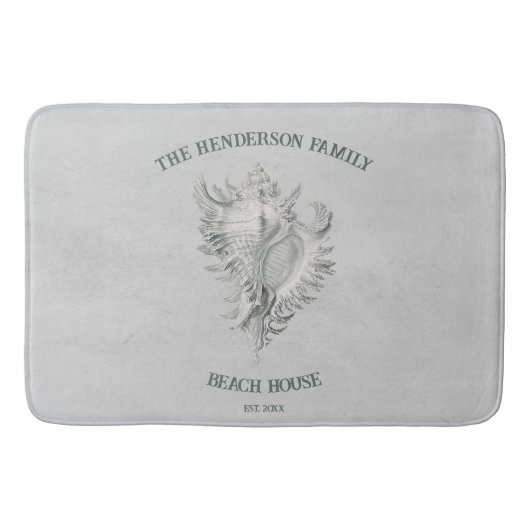 Tapis De Bain Gray Conc Coque de bain mat (Devant)