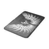 Tapis De Bain Gray & White Rock Angel Ailes Crâne (Angle)