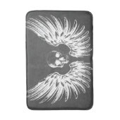 Tapis De Bain Gray & White Rock Angel Ailes Crâne (Devant (Vertical))