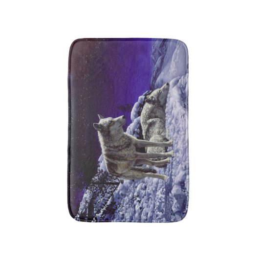 Tapis De Bain Gray Wolves (Devant (Vertical))