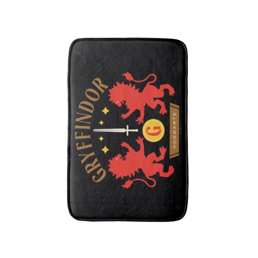 Tapis De Bain GRAYFFINDOR™ Maison double Lion épée graphique (Devant (Vertical))