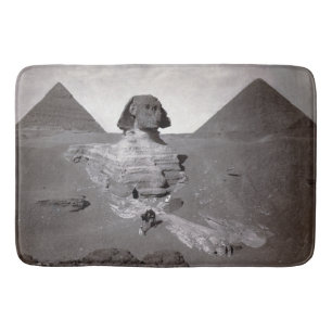 Tapis De Bain Great Sphinx & Gizeh Pyramides Necropolis Egypte