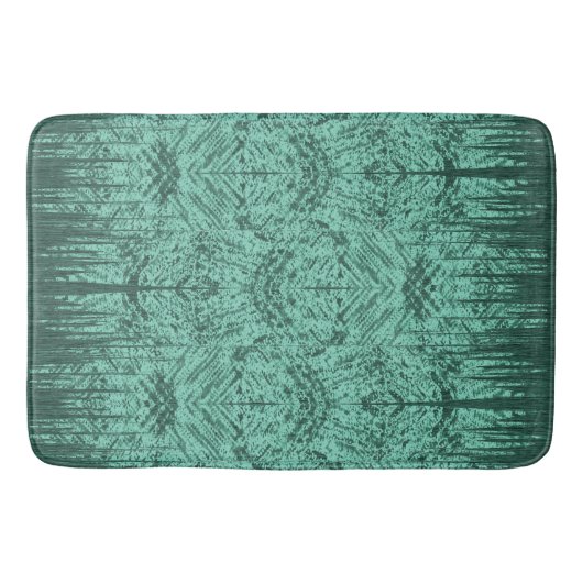 Tapis De Bain Green Abstract Island Tiki Pattern (Devant)