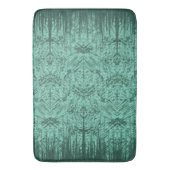 Tapis De Bain Green Abstract Island Tiki Pattern (devant Vertical)
