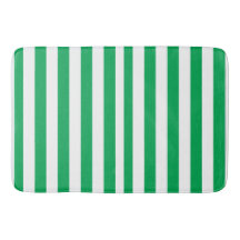 Green and White Cabana Stripes 