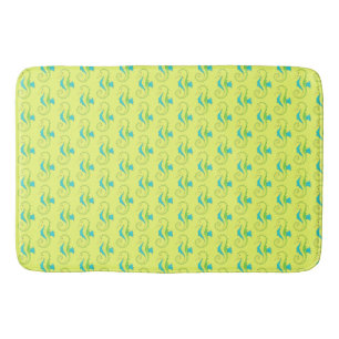 Tapis De Bain Green Blue Sea Horse Seahorse Océan Marine Life