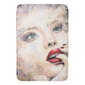 Tapis De Bain Green Eyed Jolie femme Bath Mat (devant Vertical)