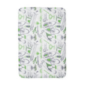 Tapis De Bain Green Golf Icons Motif (Devant (Vertical))