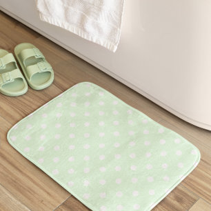 Tapis De Bain Green Polka