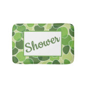 Tapis De Bain Green Retro-Style Ovals Customizable (Devant)