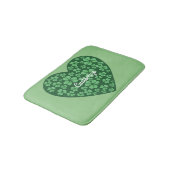 Tapis De Bain Green Shamrock Heart St Patrick's Day (Angle)