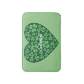 Tapis De Bain Green Shamrock Heart St Patrick's Day (Devant (Vertical))