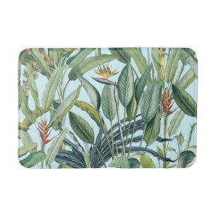 Tapis De Bain Green Tropical Jungle Banana Tree Strelitzia