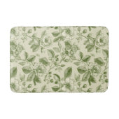 Tapis De Bain Green Vintage Botanical Toile Pattern (Devant)