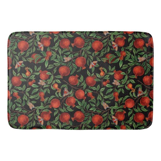 Tapis De Bain Grenades et papillons Bella (Devant)