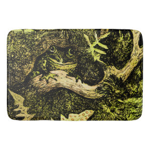 Tapis De Bain Grenouille Art Nouveau hollandaise dans l'arbre