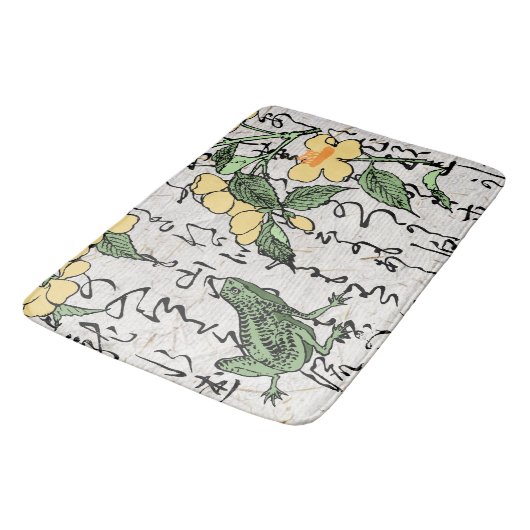 Tapis De Bain Grenouille crapaud botanique japonais du XVIIIe si (Angle)