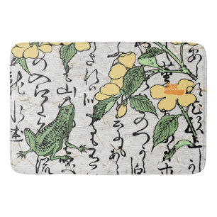 Tapis De Bain Grenouille crapaud botanique japonais du XVIIIe si