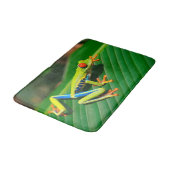 Tapis De Bain Grenouille d'arbre aux yeux rouges de vert (Angle)