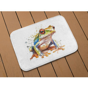 Tapis De Bain Grenouille d'or azur