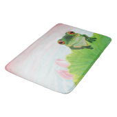 Tapis De Bain Grenouille verte Se détendre dans l'étang (Angle)