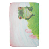 Tapis De Bain Grenouille verte Se détendre dans l'étang (devant Vertical)
