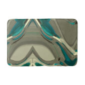 Tapis De Bain Grey and Blue Abstract (Devant)