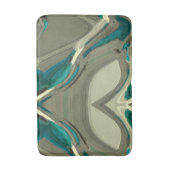 Tapis De Bain Grey and Blue Abstract (Devant (Vertical))