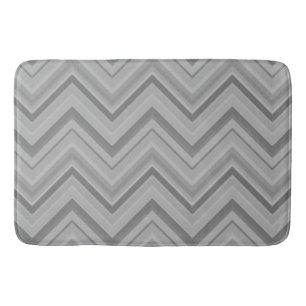 Tapis De Bain Grey stripes zigzag