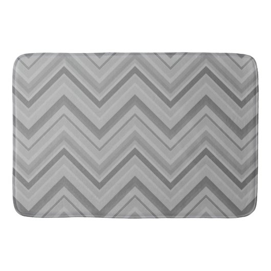 Tapis De Bain Grey stripes zigzag (Devant)