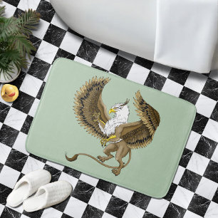 Tapis De Bain Griffon Mythique Fantastique Brun Majestueux
