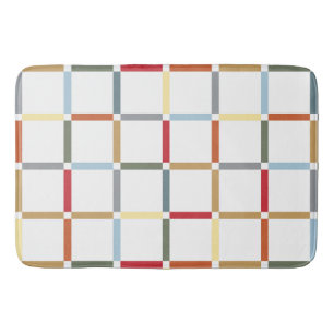 Tapis De Bain Grille colorée avec espace négatif Moyenne d'inspi